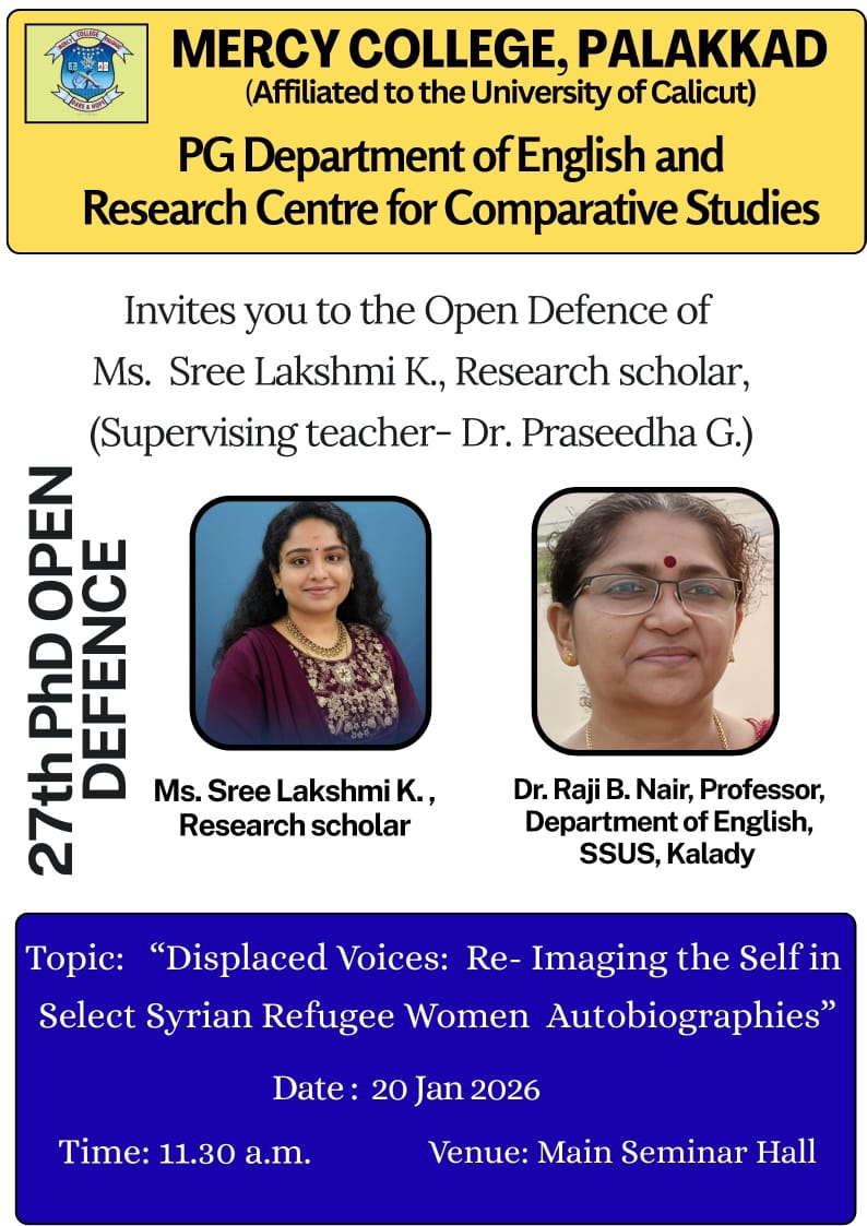 Displaced Voices: Re-Imaging the self in select Syrian Refugee Women Autobiographies